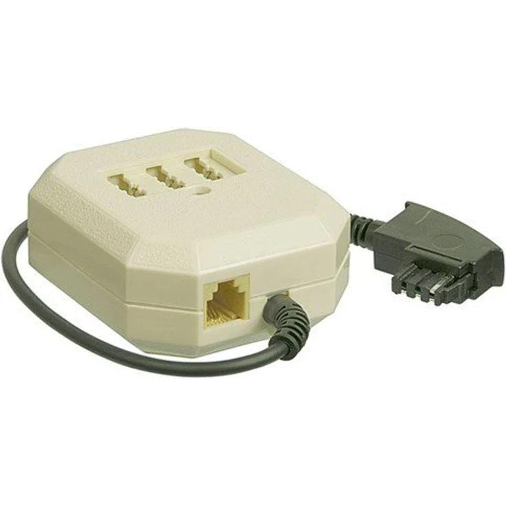 GOOBAY Wentronic TAE 20NFF Verlängerung (Stecker F auf Dose NFF codiert und RJ11) 0,2m – Bild 1