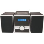 Denver MCA-230 Micro Soundsystem mit PLL-FM Radio, CD-Player und AUX-In, Schwarz-Silber