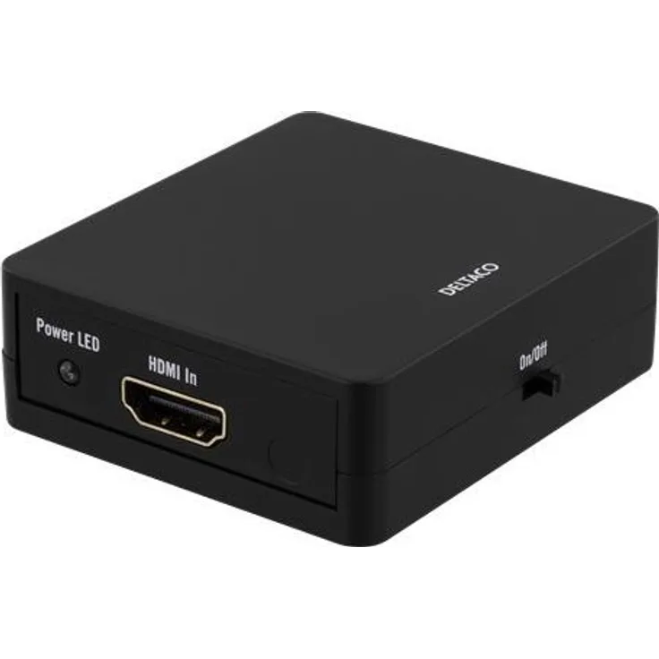 DELTACO HDMI-7050 HDMI Splitter, 1x Eingang, 2X Ausgang, 6.75 Gbit-s schwarz
