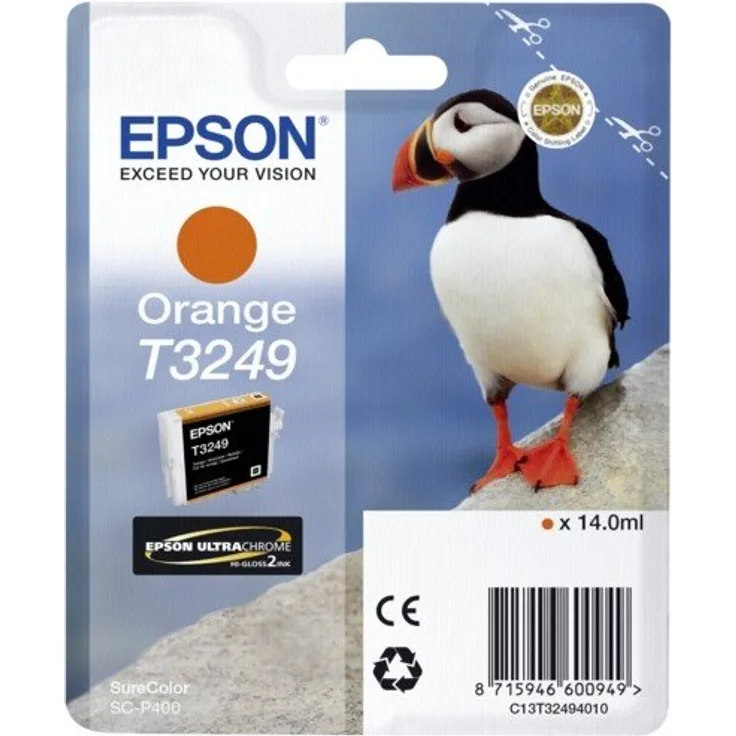 Epson C13T32494010 Tintenpatrone, T3249 Original, orange