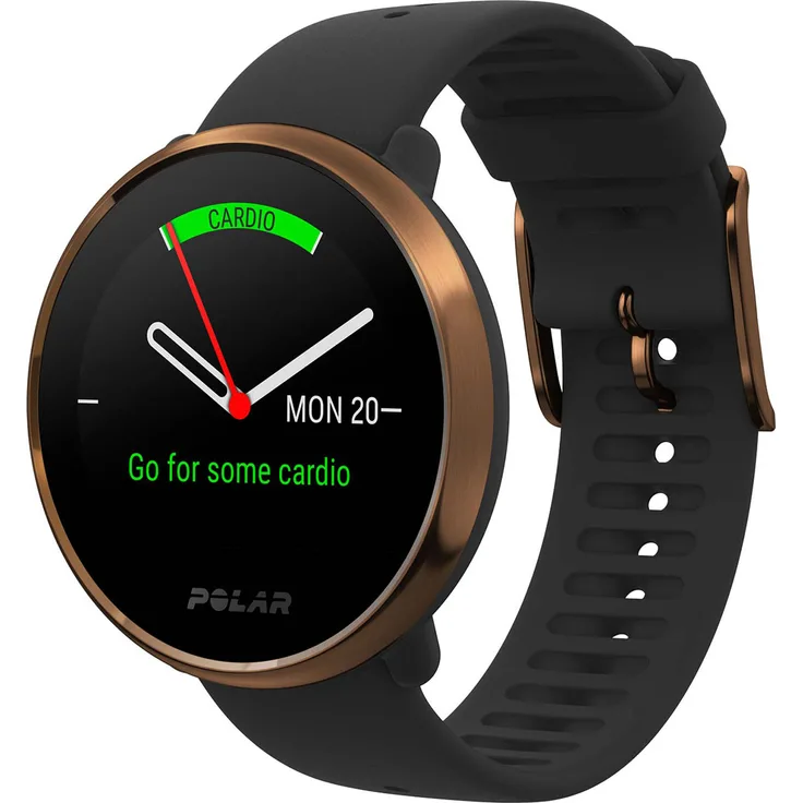 Polar Ignite Fitnessuhr GPS, Unisex, M/L, Schwarz/Kupfer (90079362)