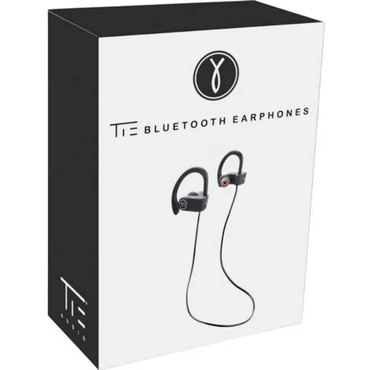 TIE Audio In Ear Bluetooth Kopfhörer (Bluetooth 4.1) Headset Sport Wireless iPhone und Samsung geeignet, schwarz-rot