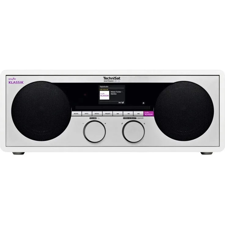 TSAT DigitRadio 451 CD MDR Klassik Edition CD-Radio mit Wecker, TFT-Display, weiß