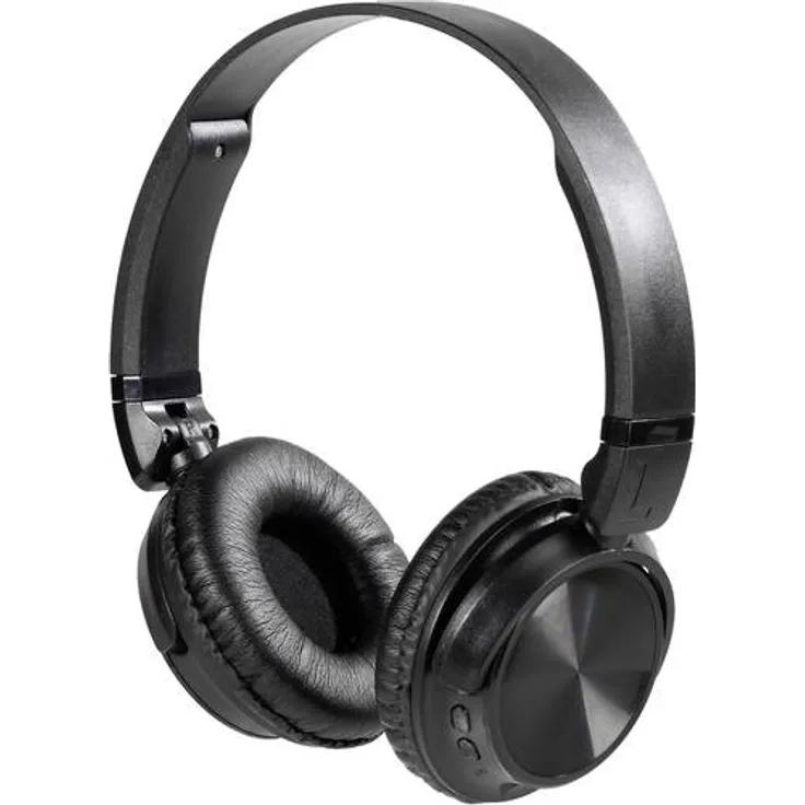 Vivanco MOOOVE AIR BLACK Bluetooth® HiFi Kopfhörer On Ear Faltbar, Headset, Ohrbügel Schwarz