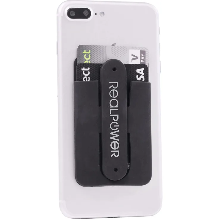 RealPower Smart Wallet, Smartphone-Ständer mit integriertem Karten- - Geldscheinfach, Für iPhone, Samsung Galaxy und weitere Smartphones