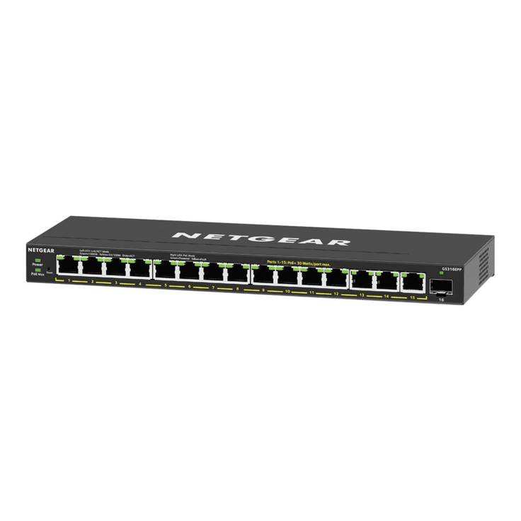 NETGEAR 16PT GE Plus Switch W- HI-PWR POE+ – Bild 1