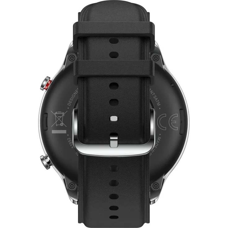 Amazfit GTR 2 Classic Smartwatch GPS, Unisex, 46,4mm, Edelstahlgehäuse, Lederarmband, Obsidian Black – Bild 2