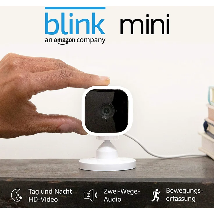 Blink Mini kompakte, intelligente Plug-in-Überwachungskamera für den Innenbereich mit 1080p HD-Video und Bewegungserfassung, kompatibel mit Amazon Alexa - 1 Kamera – Bild 2