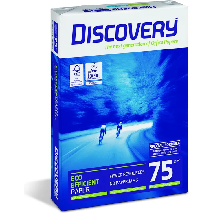 Discovery 8342794A75S Kopierpapier, A4, holzfrei, 75g/qm, 4-fach gelocht, 500 Blatt, weiß