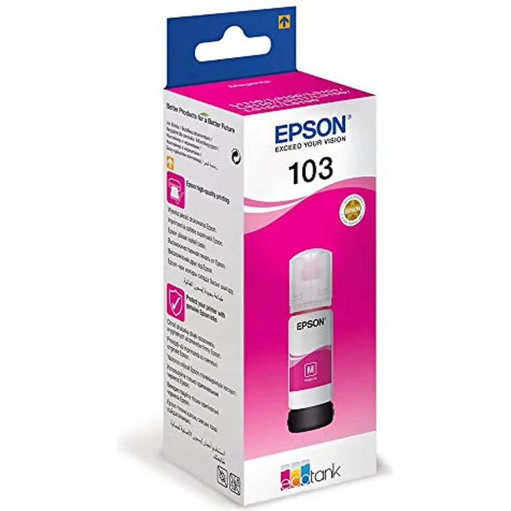 Epson C13T00S34A Flasche EcoTank 103 Tinte magenta, 65 ml, 4500 Seiten