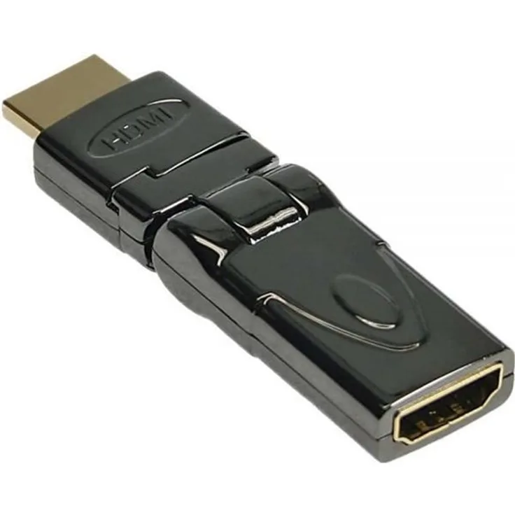 InLine 17600P HDMI Adapter A Stecker auf Buchse rotierbar-Metall-vergoldete Kontakte