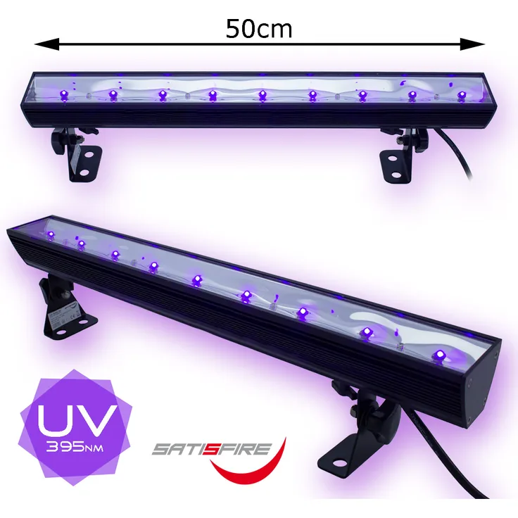 UV50LED BAR - 9x3W Schwarzlicht Bar - Metallgehäuse schwenkbar - SATISFIRE
