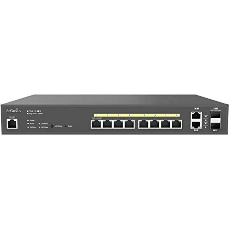 EnGenius ECS1112FP Cloud Managed 8-Port Gigabit 130W PoE+ Switch