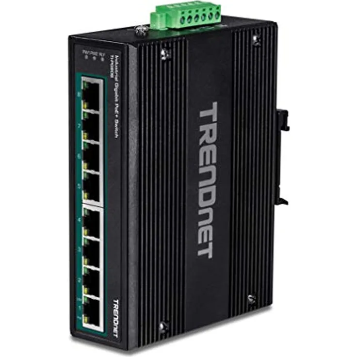 Trendnet TI-PG80B 8-Port PoE+ Switch Industrial Gigabit DIN-Rail (24 - 56V)