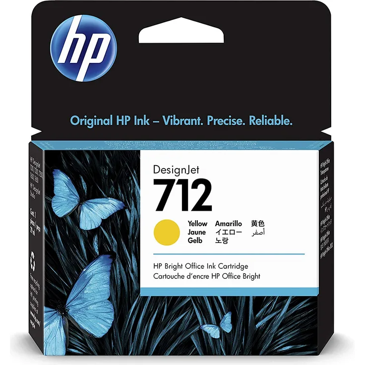 HP 712 - 29 ml - Gelb - Original - DesignJet - Tintenpatrone - für DesignJet T210, T230, T650