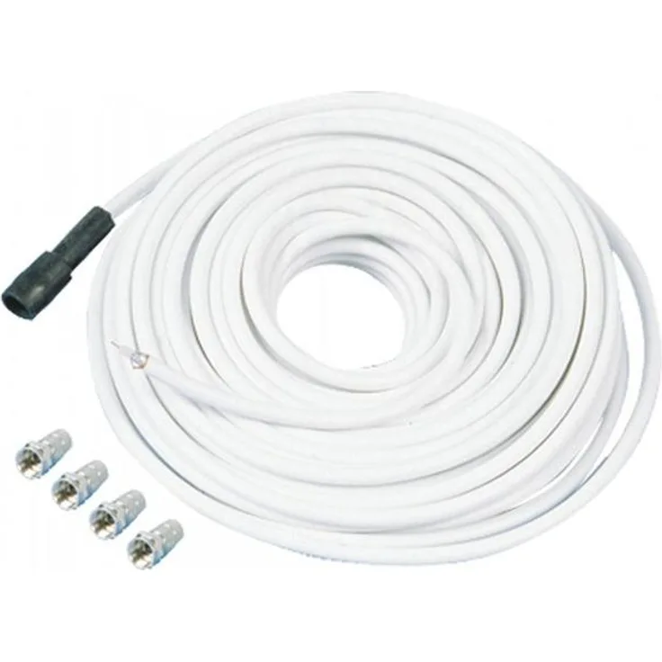 TELESTAR SKYCABLE 100, 10 m mit 2 F-Steckern, weiß (100 dB Koaxialkabel)