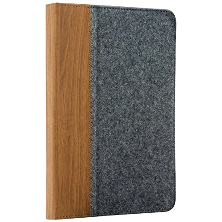 Speedlink stylische Tablet-Tasche - SENTEA Universal Case (praktische Standfunktion - Moderne Optik aus Holz und Filz - flexible Geräteaufnahme) für Tablet-PCs von 11 x 17,8 cm bis 12 x 18,8 cm grau-braun