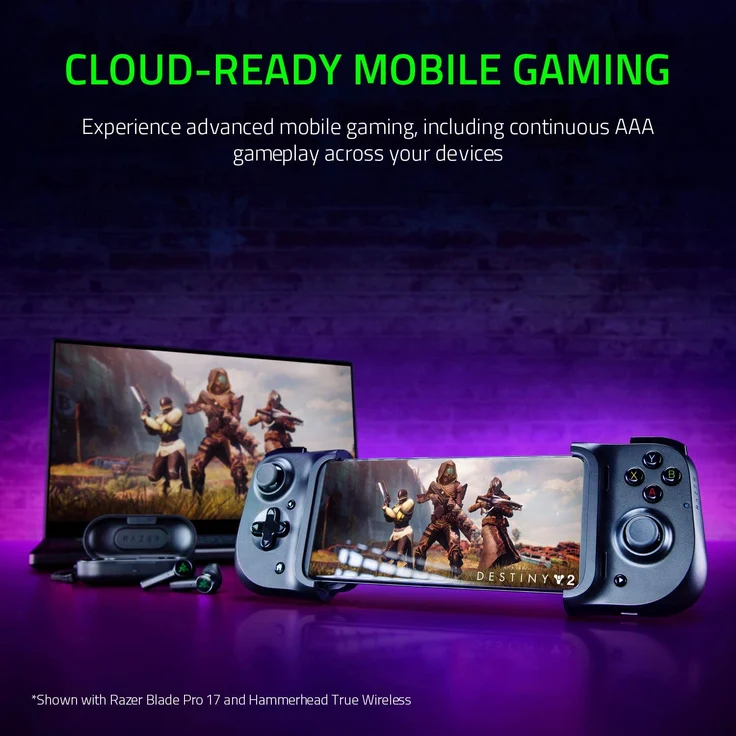 Razer Kishi für Android, Smartphone Gaming Controller, USB-C Anschluss, ergonomisches Design, individuelle Passform für Handys, Analog-Stick, ultra niedrige Latenz, schwarz (RZ06-02900100-R3M1) – Bild 2