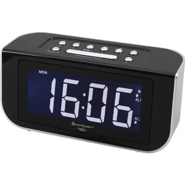 Soundmaster Fur 4005 Radiowecker, LCD-Display, schwarz