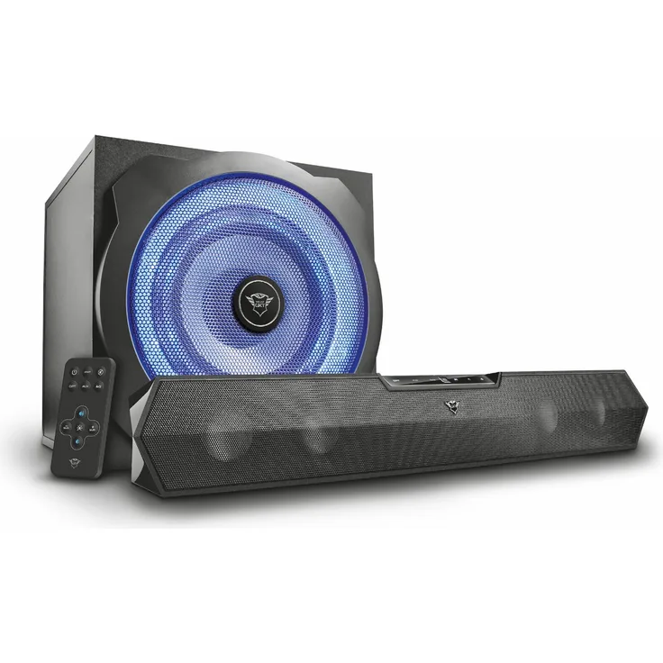 Trust GXT 668 Tytan 2.1-Soundbar mit Beleuchtetem Subwoofer-Lautsprecherset Schwarz