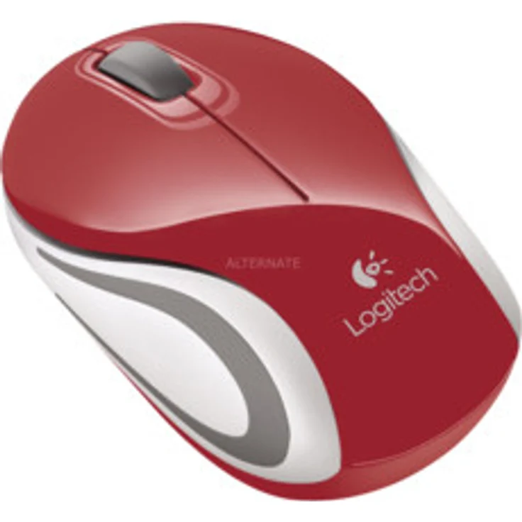 Logitech M187 schnurlos mini Maus USB rot – Bild 2