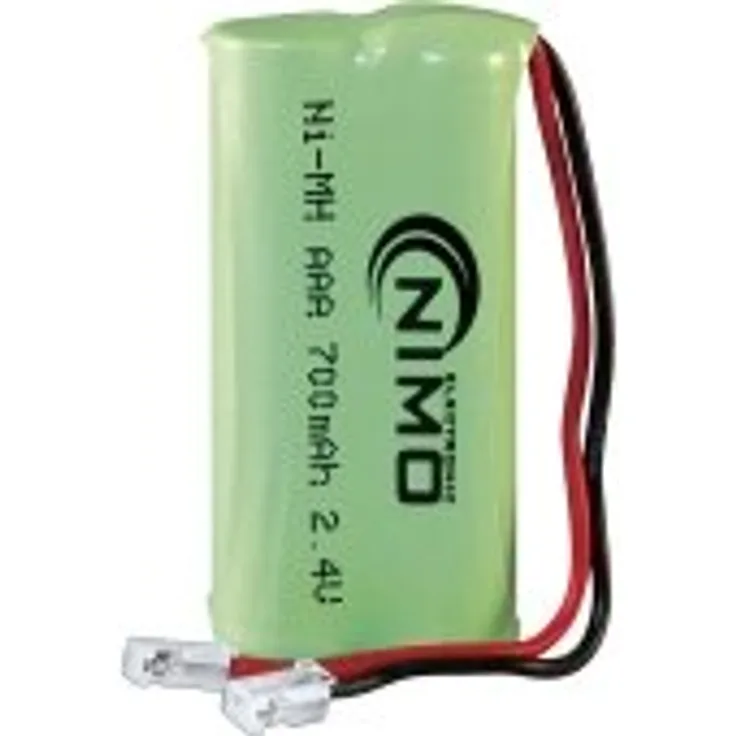 Nimo Akkupack, 2,4 V, 700 mAh, Nickel-Metallhydrid-Akku.