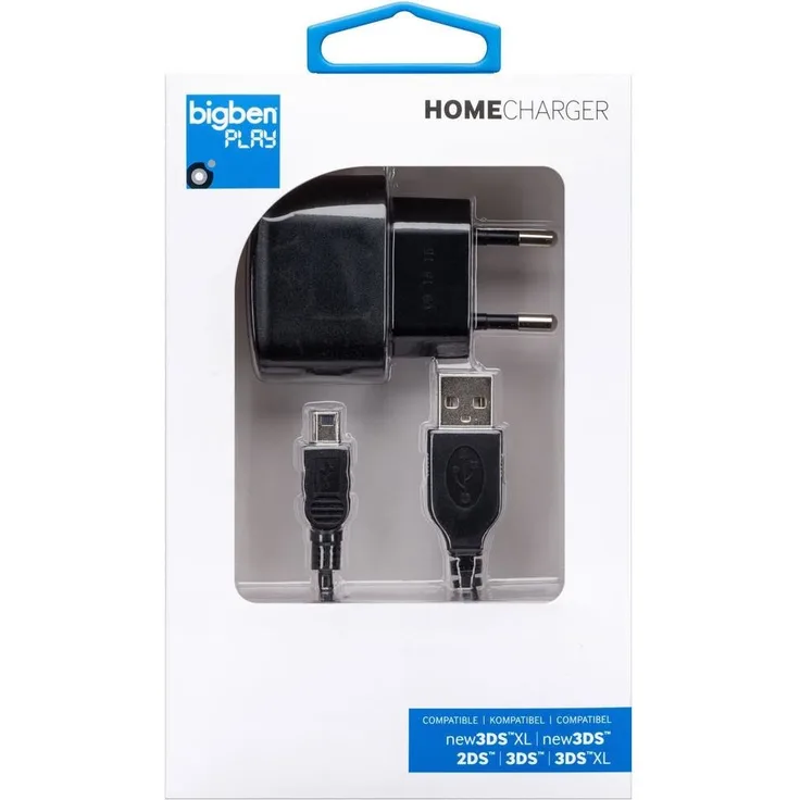 Big Ben, Home Charger (Zwart) (New 3DS - New 3DS XL - 3DS - 3DS XL - 2DS)