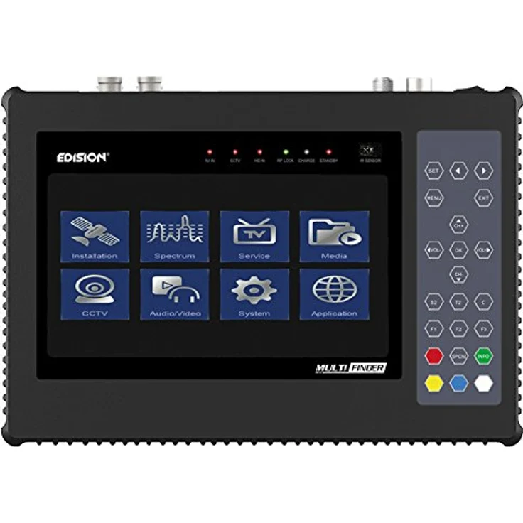 EDISION Multi-Finder Messgerat für Satelliten DVB-S-S2 Terrestrische DVB-T-T2 Kabel DVB-C Signale H.265-HEVC & CCTV-Tester