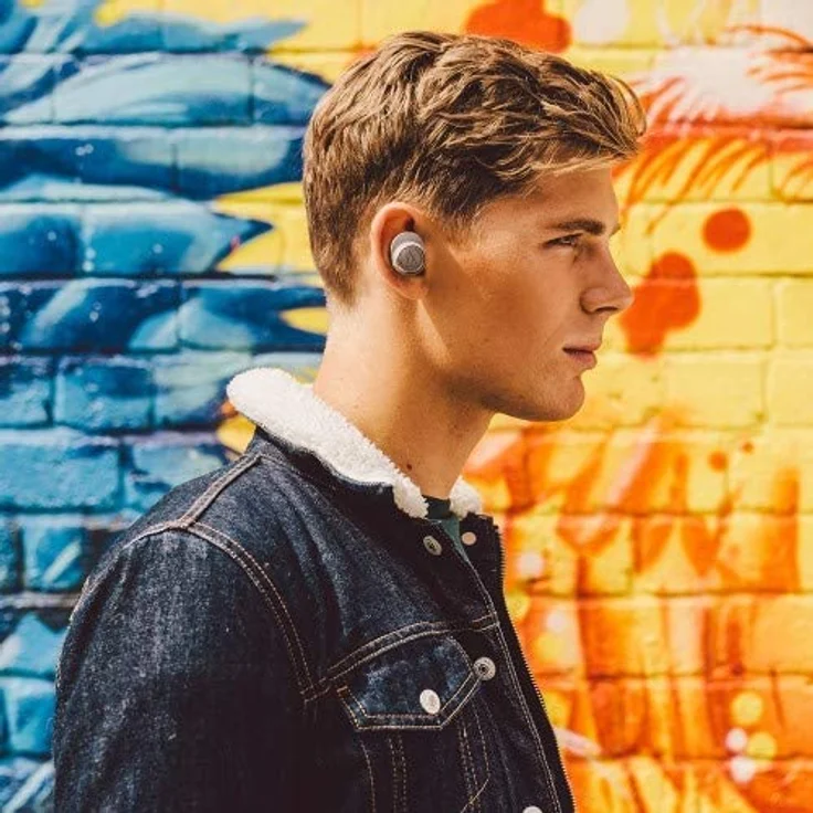 Audio-Technica ATH-CKR7TW True Wireless In-Ear Kopfhörer, mit Bluetooth, Mikrofon, grau – Bild 4