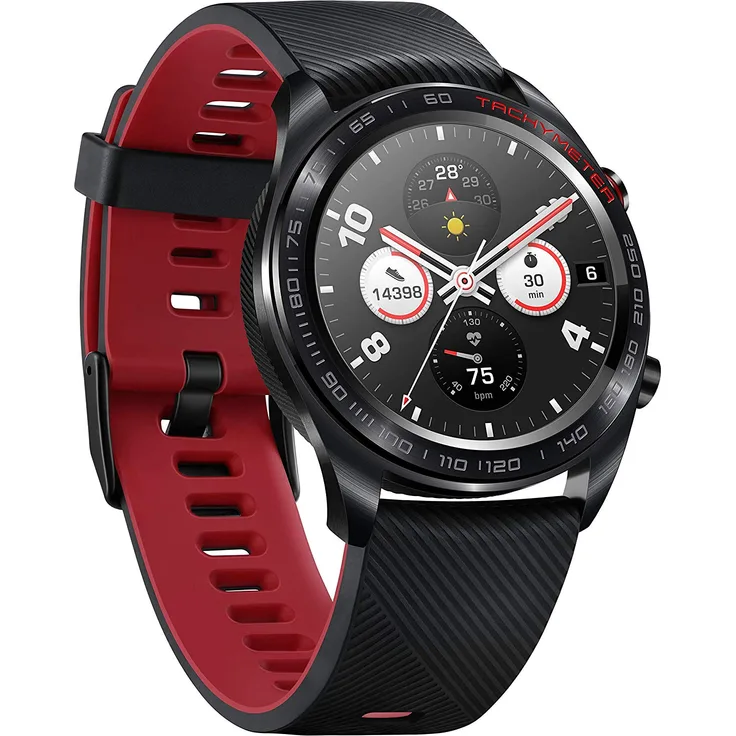 Honor Watch Meteorite Smartwatch GPS, Unisex, 42,8mm, Black/Red