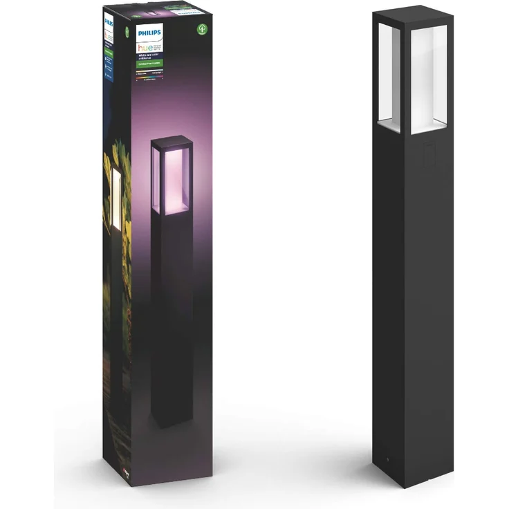 Philips Hue White and Color Ambiance LED Wegeleuchte Impress, für den Außenbereich, dimmbar, bis zu 16 Millionen Farben, steuerbar via App, kompatibel mit Amazon Alexa (Echo, Echo Dot) – Bild 1