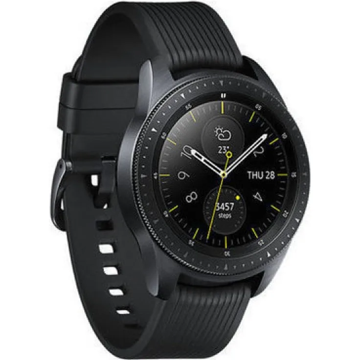 Samsung Galaxy Watch Smartwatch GPS, Unisex, 42mm, Edelstahlgehäuse, Schwarz