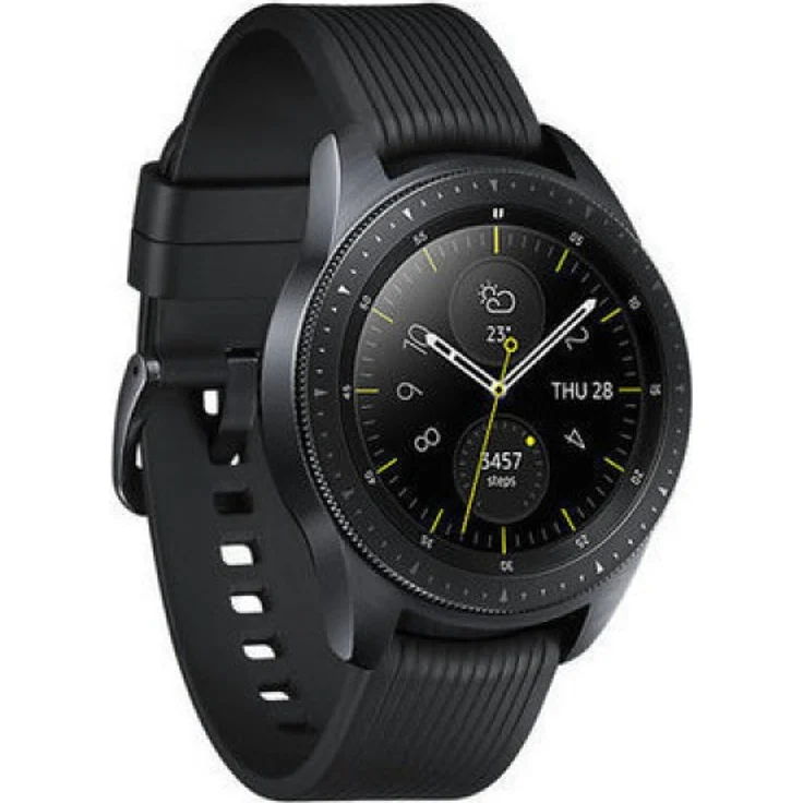 Samsung Galaxy Watch Smartwatch GPS, Unisex, 42mm, Edelstahlgehäuse, Schwarz – Bild 1