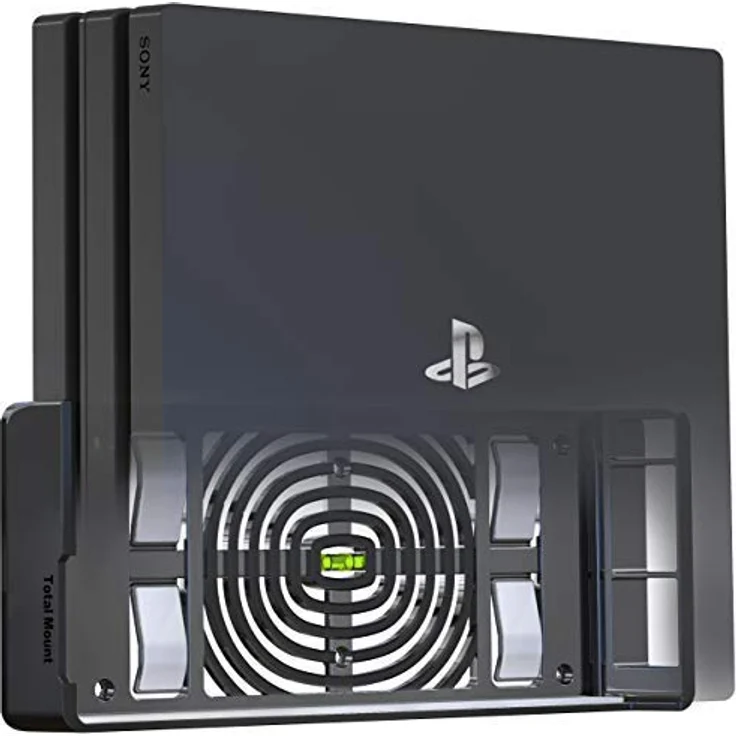 TotalMount Wandhalterung für Sony PlayStation 4 Pro Konsole mit Hitze Management und Sicherheits-Klip Schwarz - Preisvergleich