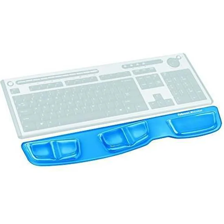 Fellowes Health-V Crystal Tastatur-Handgelenkauflage, blau (9183101)