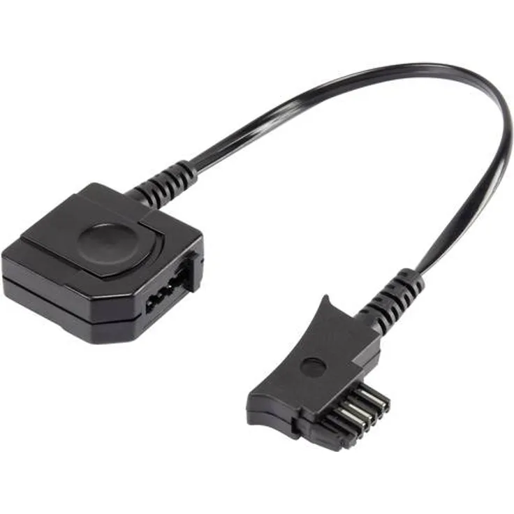 Basetech Telefon (analog) Adapter [1x TSS-Stecker - 1x TAE-N/F-Buchse] 0.10m Schwarz