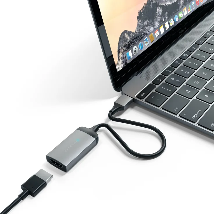 Satechi Type-C zu 4k HDMI Adapter Space Gray