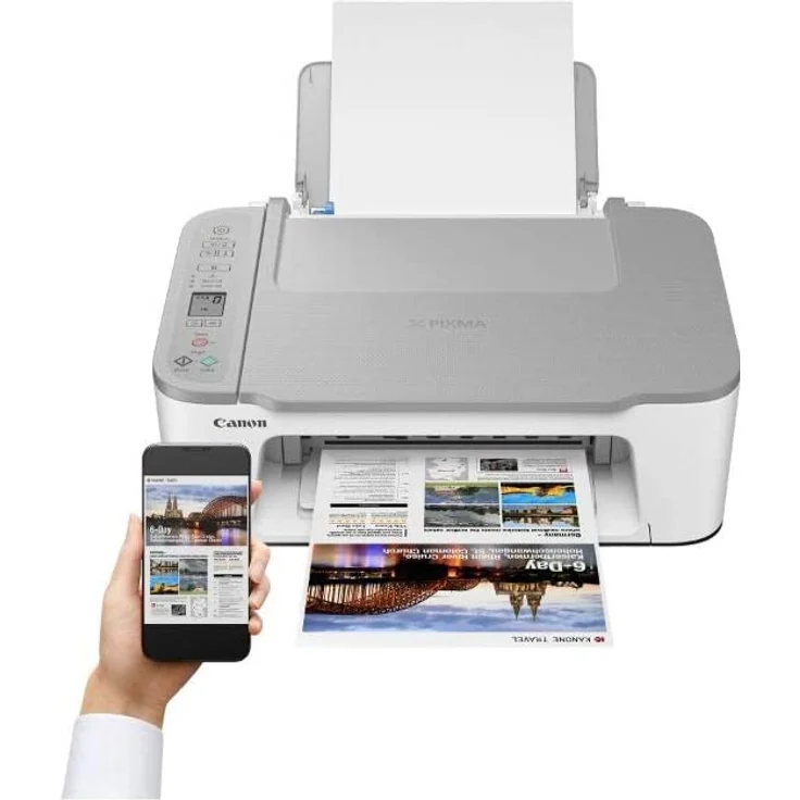 Canon PIXMA TS3451 (3-in-1) Multifunktionsdrucker - (Tintenstrahl) Farbe, Druckgeschwindigkeit: 7,7 s/w, 4 Farbe, Auflösung: 4800 x 1200, WLAN, AirPrint, Cloud Print (4463C026) – Bild 3