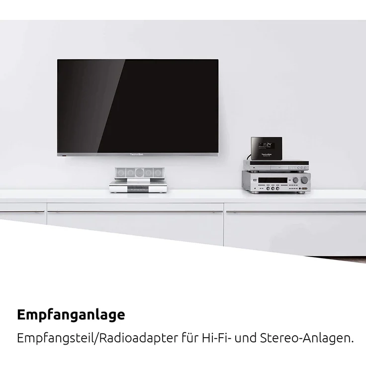 TechniSat DIGITRADIO 100 – DAB+ Radio Adapter mit Bluetooth (DAB, UKW-Empfangsteil zur Erweiterung von HiFi-Anlagen und AV-Receivern, Anschluss für externe Antenne, Sleeptimer, Wecker) schwarz – Bild 3