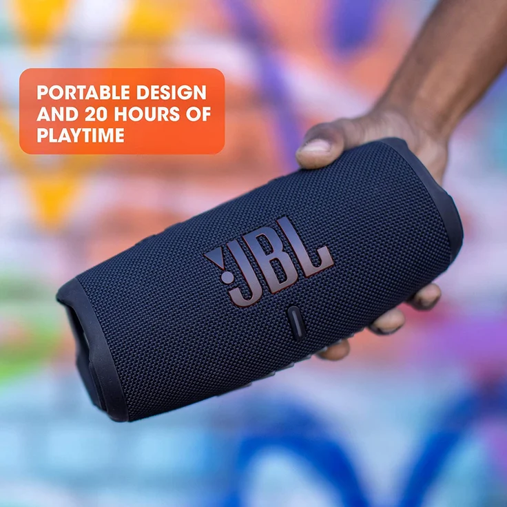 JBL Charge 5 Bluetooth-Lautsprecher mit 20 Stunden Akkulaufzeit, Powerbank, PartyBoost, wasserfest türkis – Bild 6