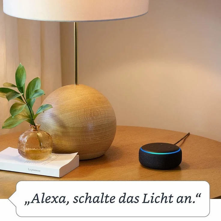 Amazon Echo Dot (3. Generation) Sprachassistent Hellgrau/Stoff – Bild 5