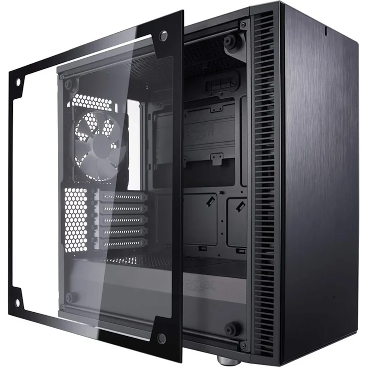Fractal Design Define Mini C Tempered Glass, PC Gehäuse (Midi Tower mit Seitenteil aus gehärtetem Glas) Case Modding für (High End) Gaming PC, schwarz – Bild 4
