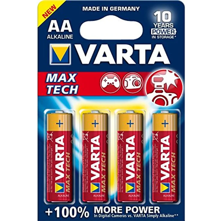 VARTA Longlife Max Power Batterie AA Mignon Alkaline Batterien LR6, 4er Pack – Bild 1
