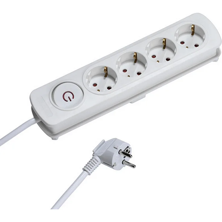 VIVANCO 4-fach Steckdosenleiste Weiß VIVANCO 37646 EKLS 4W40 Extra großer Ein-Ausschalter #4008928376463