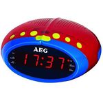 AEG MRC 4143 Uhrenradio für Kinder, mit UKW-MW-PLL Radio und 24-Stunden LED-Display, Einschlafautomatik (90 Min.), Wecker-Funktion, Uhrzeitgangreserve