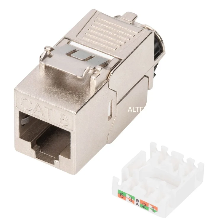 Digitus Keystone-Modul Cat. 8.1, silber-weiß, geschirmt, 24 Stück - Preisvergleich – Bild 1