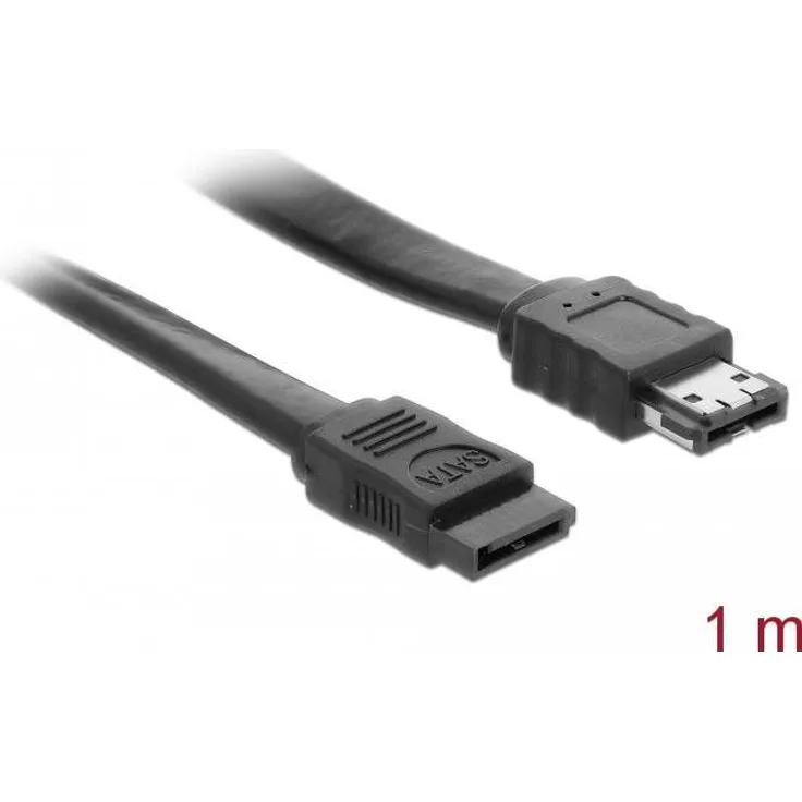 Delock Kabel eSATA 3 Gb/s Buchse > eSATA Buchse 1 m schwarz (85810)