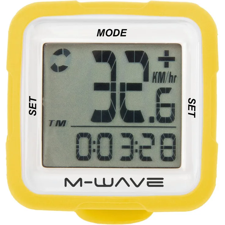 M-Wave Fahrradcomputer XIV Silicon, Gelb, 11116