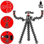 Joby JB01567-BWW GorillaPod 3K PRO Rig flexible Stativplattform aus Aluminium (mit Kugelkopf und zwei GorillaPod-Armen für Premium-CSC- und spiegellose Kameras, Traglast bis zu 3 kg)