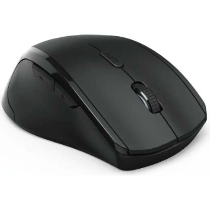 Hama Maus kabellos für Linkshänder ergonomisch (Linkshänder-Maus ohne Kabel, Wireless Funkmaus, USB Empfänger, vertikal, 800-1600 dpi, 3 Tasten inkl. Browser-Tasten, 2,4 GHz) schwarz – Bild 3